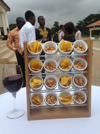 Refreshments served at a food security conference, Accra 2015